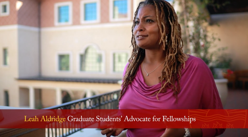 Leah Aldridge, Graduate Student Advocate for Fellowships