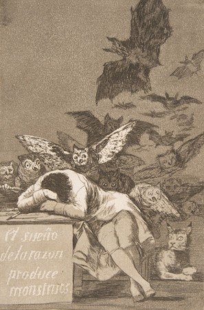 The Sleep of Reason Produces Monsters is an etching by the Spanish painter and printmaker Francisco Goya.